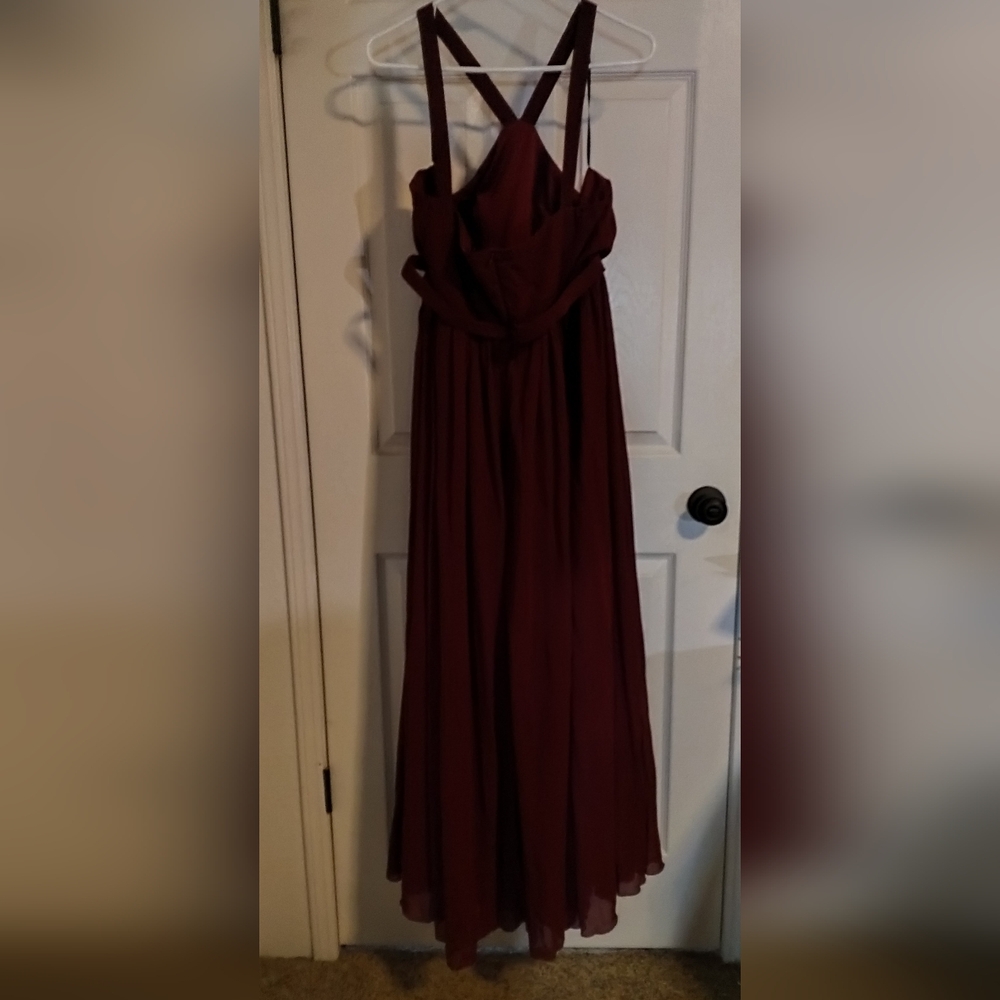CLEAR OUT PRICE DROP! Shein Elegant Burgundy Evening Dress - Picture 5 of 10